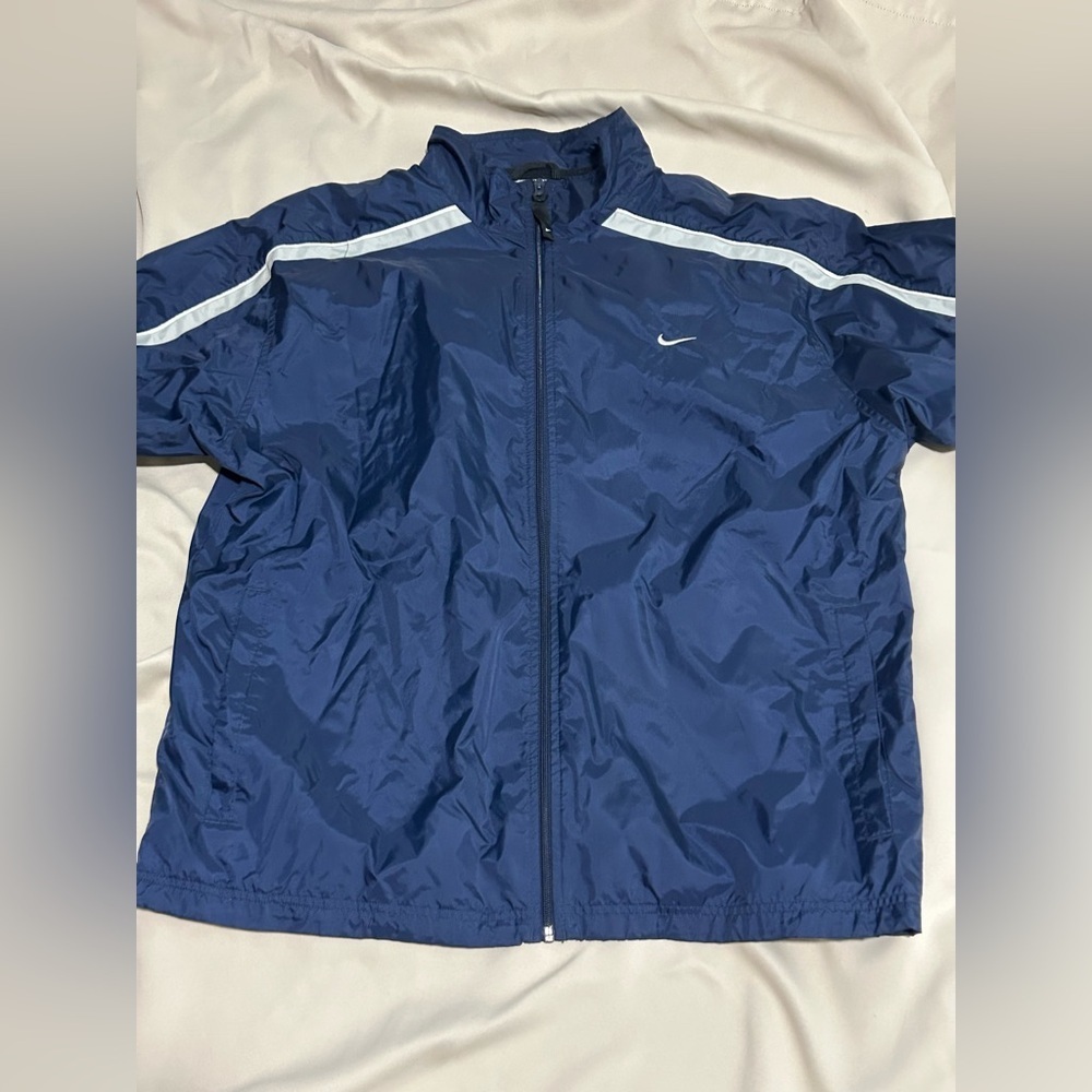 Nike Men's Vintage Zip Blue Pullover Windbreaker Jacket - Size XXL - Picture 4 of 11